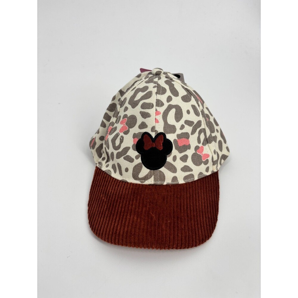 Disney Minnie Mouse‎ Toddler Baseball Hat Leopard Print Corduroy Brim NWT